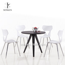 现代简约餐椅可包布客厅会所洽谈椅可堆叠休闲椅ABS塑料椅子