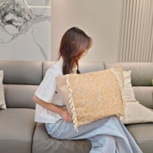 2025新款民族风花朵图案沙滩包手提单肩两用厂家批发通勤包