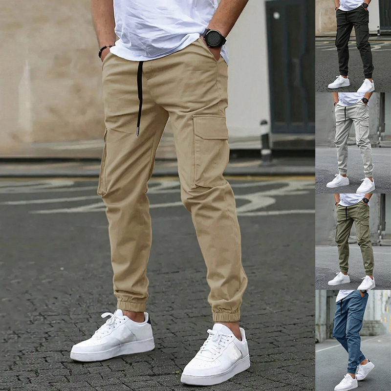 Cross-Border Thin Cargo Pants Casual Series Joggers Lightweight Hiking Pants Outdoor Training Sports Running Pants
