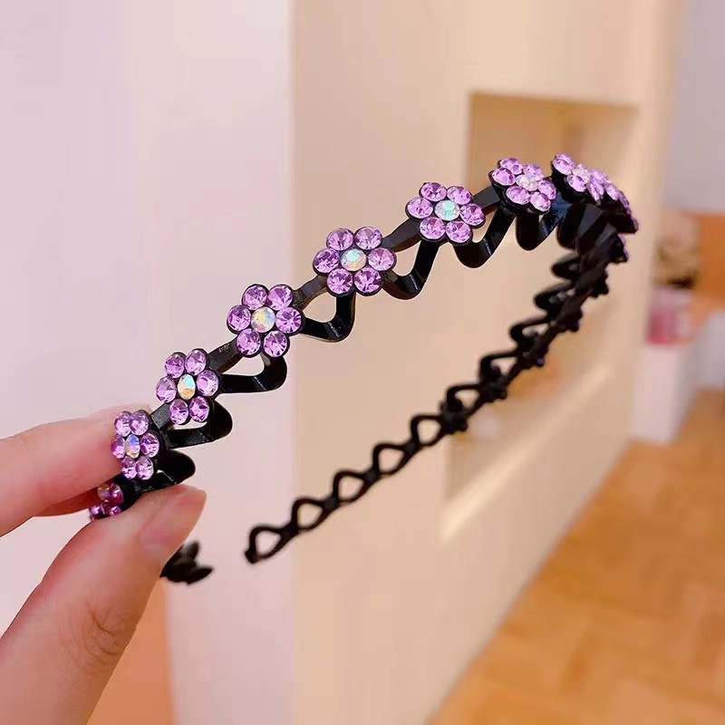 Cabello roto acabado artefacto Diadema con dientes accesorios para el cabello lavado de la cara onda diadema flequillos diadema horquilla antideslizante accesorios de horquilla