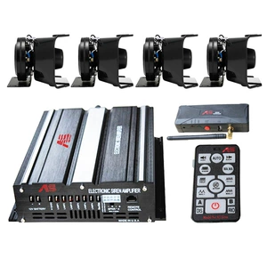 1200W car-mounted wireless alarm amplifier siren car loudspeaker high-pitched horn A10E-2 + black horn