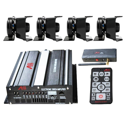 1200W car-mounted wireless alarm amplifier siren car loudspeaker high-pitched horn A10E-2 + black horn