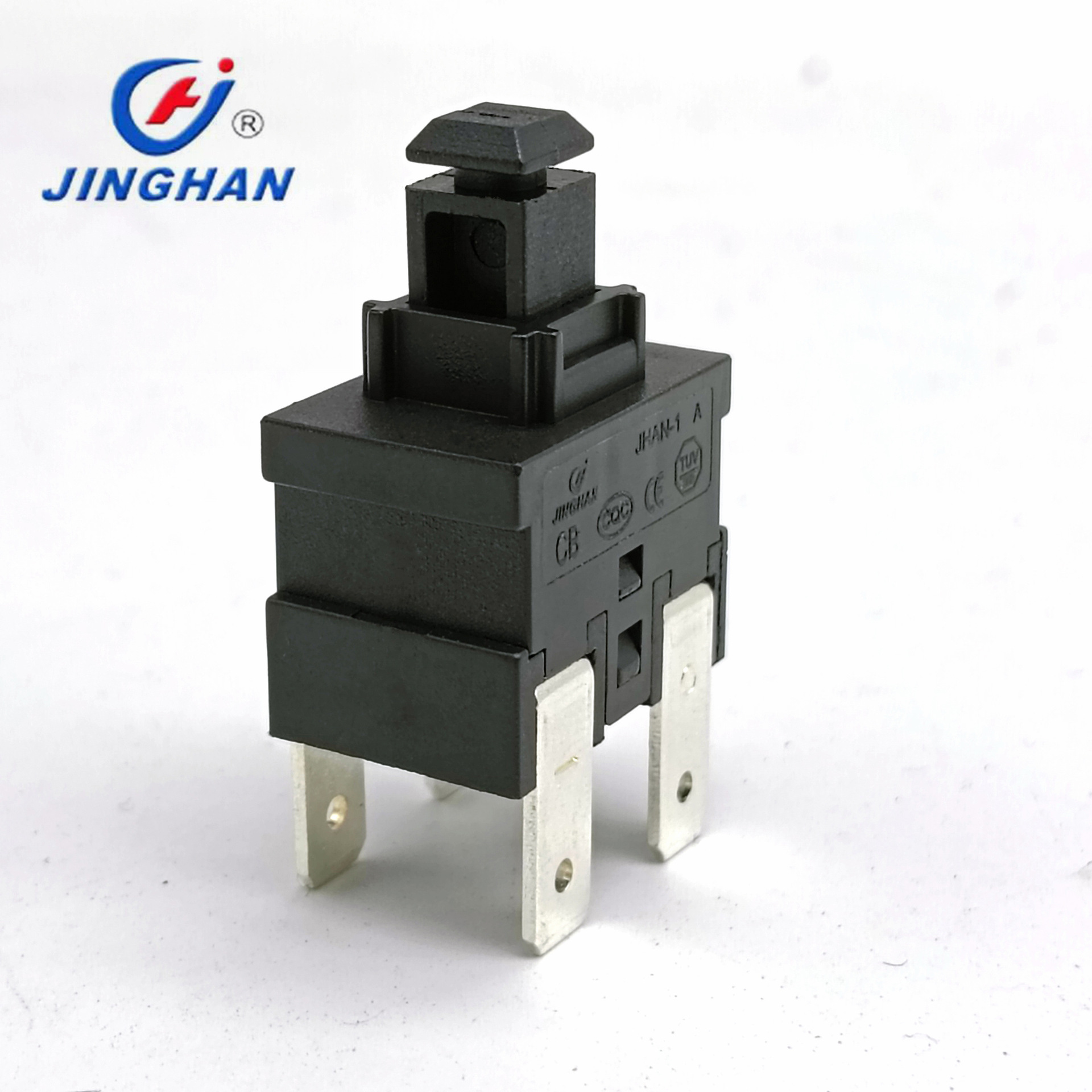 晶瀚 JINGHAN自锁式吸尘器开关 按钮开关 复位式开关KCD1-114