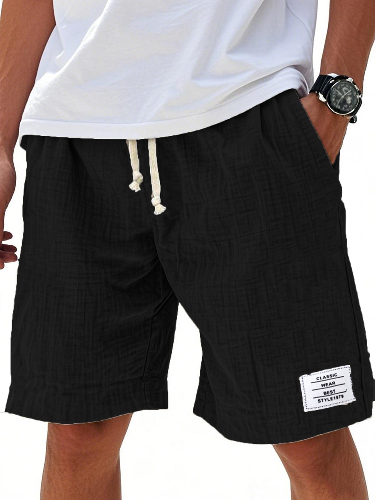 Men's Summer Casual Beach Pants Loose Fit With Pockets Style New_viptrois.com