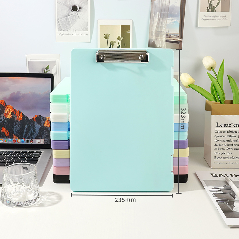 Estilo ins Morandi color dormitorio almacenamiento archivo caja A4 transparente CAJA DE INFORMACIÓN PP plástico cosméticos papelería caja