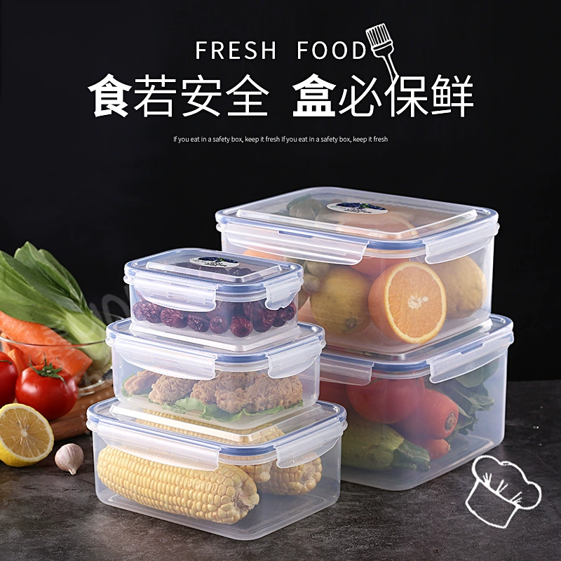 Прозрачный пластиковый набор контейнеров для продуктов, различные формы, объёмы 250–5300 мл, крышки герметичные