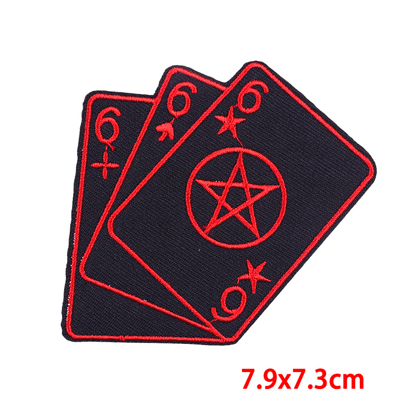 7g Weight Clothing Sticker Patches Classification 1 Piece Quantity Embroidery thread Material Letter, Poker, Heart Shape Pattern Punk, Simple Style Style 1 Piece Punk Simple Style Letter Poker Heart Shape Embroidery Thread Clothing Sticker Patches 9