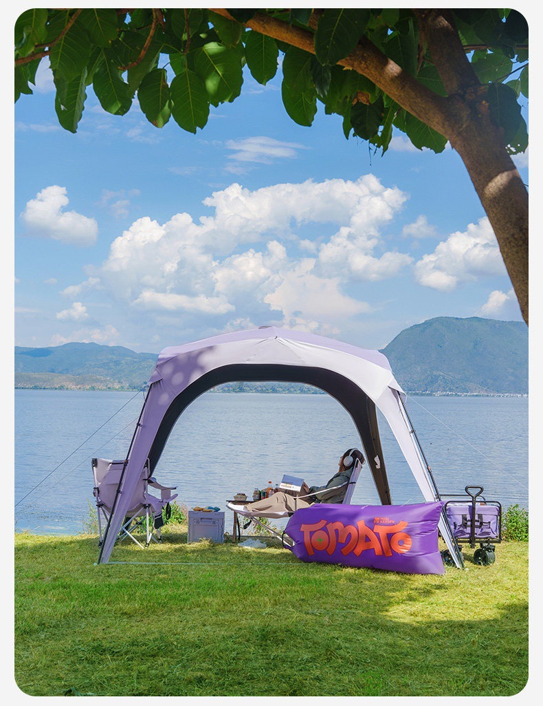 Mugaodi Holiday Dome Automatic Canopy Tent for Outdoor Camping, Black Uv Protection, Sunshade, No-Assembly Quick-Open Lazy Tent