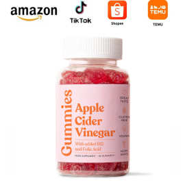 TK亚马逊跨境60粒苹果醋软糖APPLE CIDER工厂直销