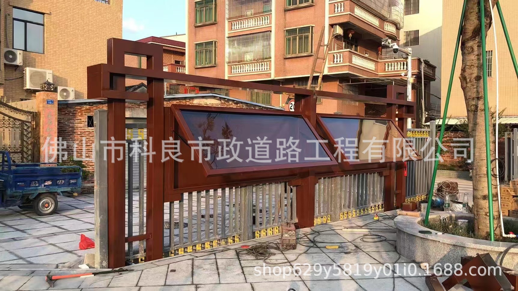 乡村振兴系列不锈钢宣传栏新农村户外仿古公示栏公告栏标识牌