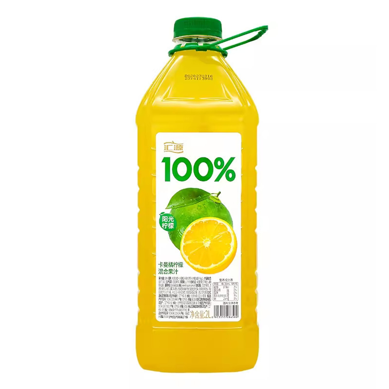 新品汇源100%果汁2L大桶装阳光柠檬桃汁苹果汁纯果汁饮料家庭畅饮|undefined
