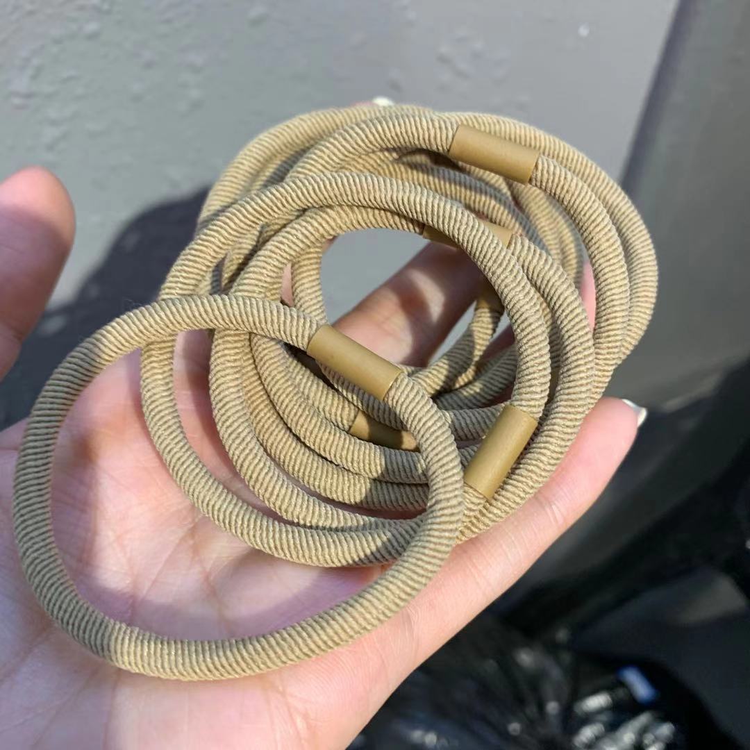 Corea del Sur Dongdaemun mismo color elástico grueso banda de goma ins banda de pelo chica Linda cuerda de pelo del todo-fósforo bola cuerda de pelo