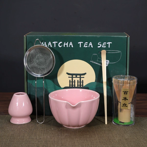 Baby powder matcha bowl five -piece set+Ye Cai Box (source