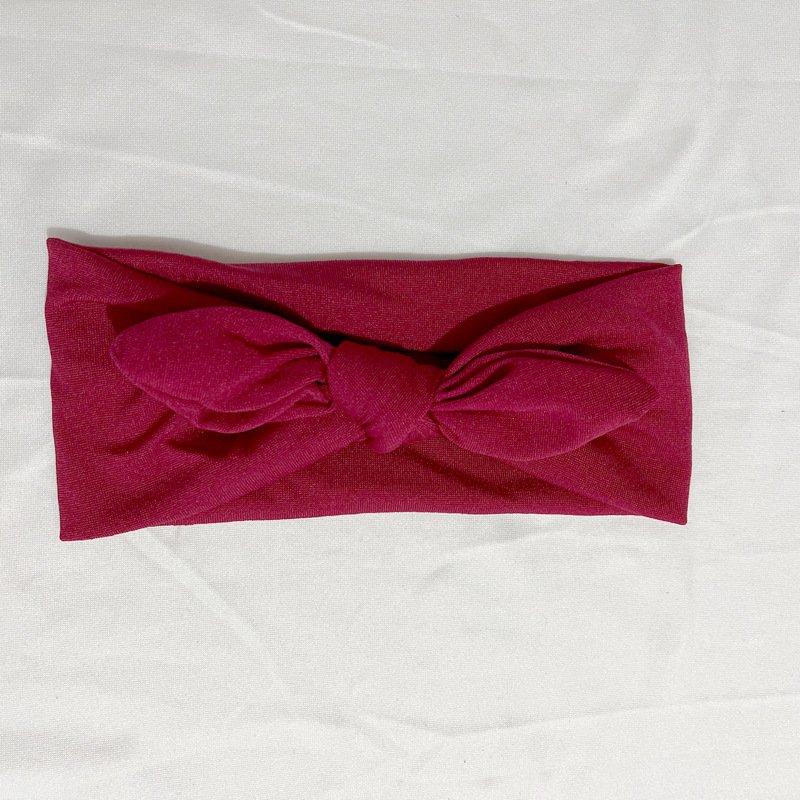 Estilo europeo y americano lindo suave lindo conejo oído diadema color sólido tela anudada banda de Pelo elástico algodón maquillaje cara lavado banda de pelo para las mujeres