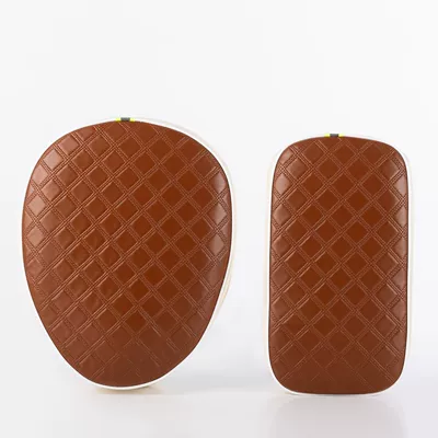 and Yadi electric bikes, universal — Electric car cushion - caramel-coffee-front-and-back-set