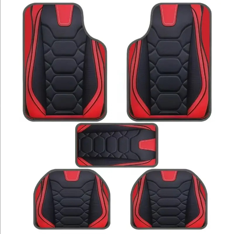 Cross-Border Temu Hot-Selling Universal Car Floor Mats Five-Piece Set, Entryway Door Mats, Non-Slip Floor Mats, Label Application and Dropshipping