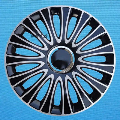 Hub cover | iron steel rim plastic covers - 14inch-cc-model-silver-and-black