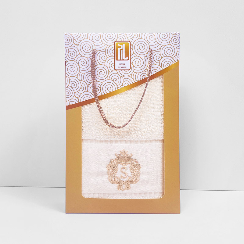 오스 타월 + 금자 선물 세트 (미색)