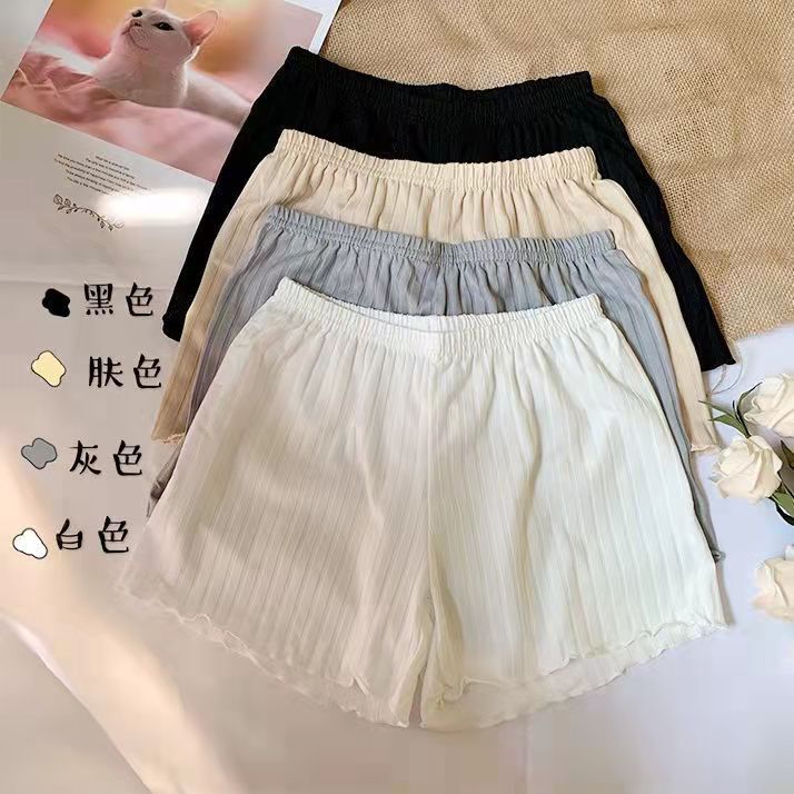 Stretch Lace Vertical Stripesd Leggings Safety Pants Summer Women's Thin Anti-Exposure Comfortable Close-Fitting Leggings Shorts Stretch Lace Vertical Stripesd Leggings Safety Pants Summer Women's Thin Anti-Exposure Comfortable Close-Fitting Leggings Shorts