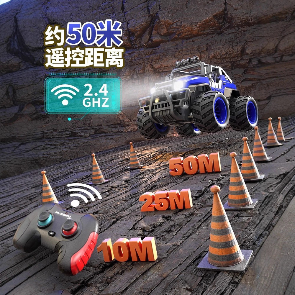 Super gran vehículo todoterreno de control remoto cargar coche eléctrico juguete para niños caída tracción trasera escalada coche de carreras de deriva