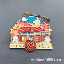 现货名校大学地标金属冰箱贴烤漆旋转冰箱贴旅游记念工艺品