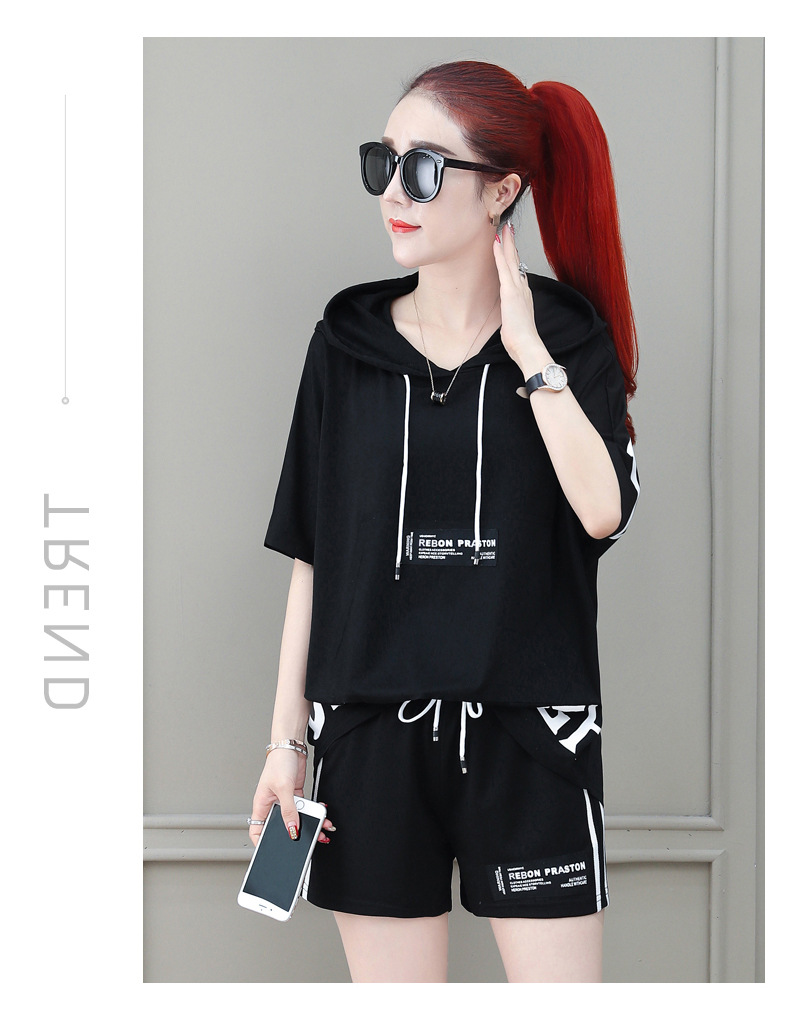 Casual Sportswear For Women, Outfit 2026 New Style, Fashionable And Trendy Summer Two-piece Shorts Set_ecoleips.com