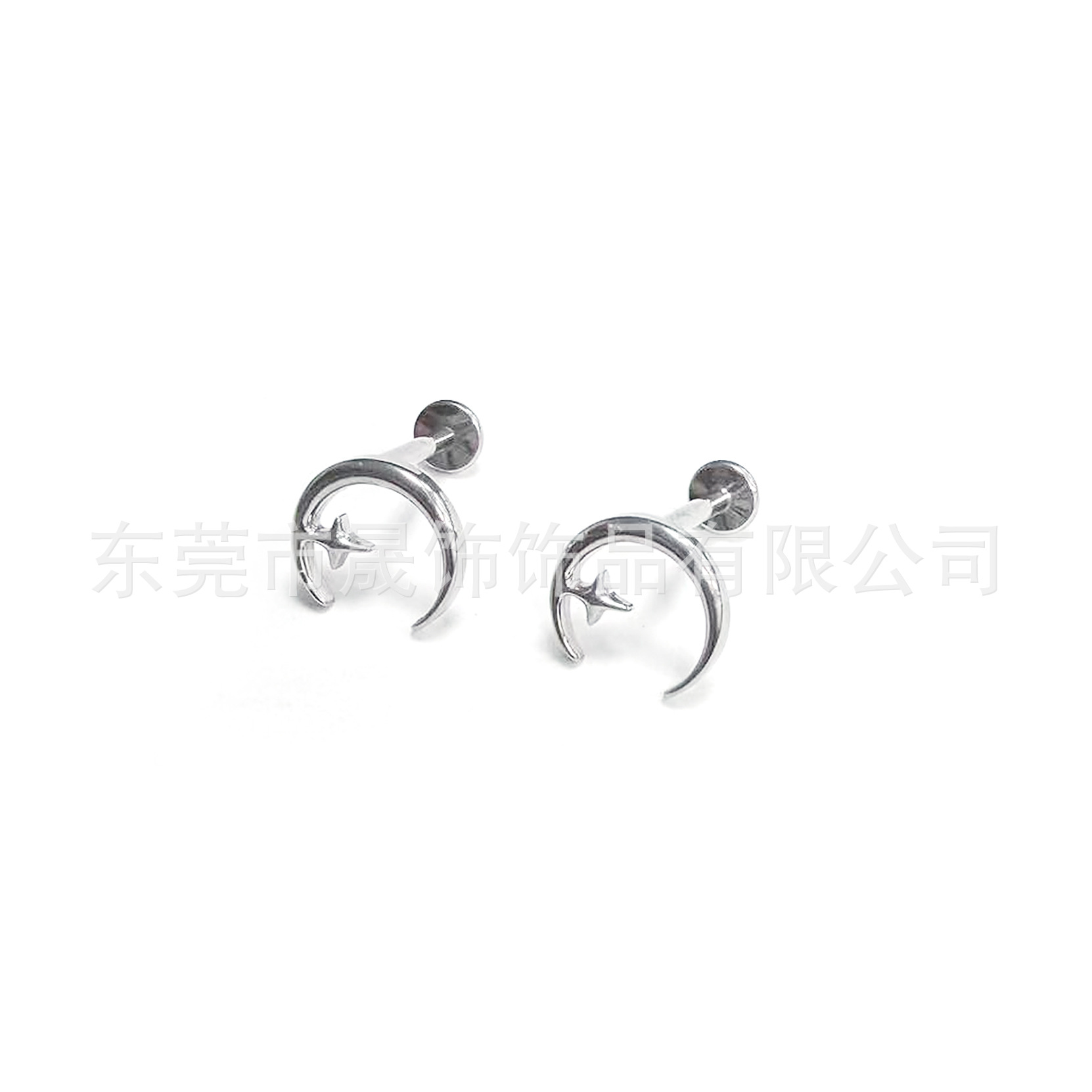 Star 月 Ear Stud F136 Titanium Alloy Moon Star 设计感 Helix Cartilage Stud G23 Titanium Piercing Jewelry Labret Stud