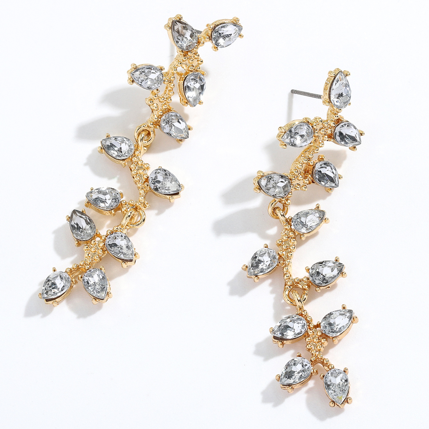 Fashion Alloy Inlaid Dimond Earrings display picture 14