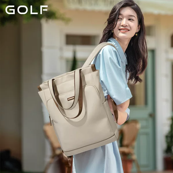 GOLF Backpack Women's Schoolbag Large Capacity 15.6-inch Computer Backpack Urban Commuter Portable Shoulder Bag