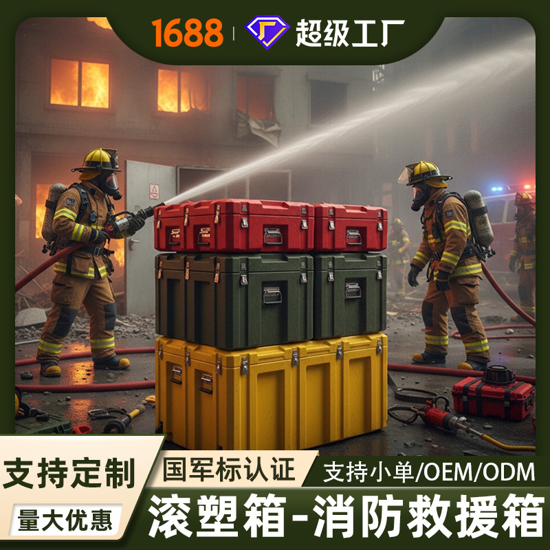 百世盾 消防器材箱 地震救援战备物资箱 滚塑箱 器材运输箱防震箱
