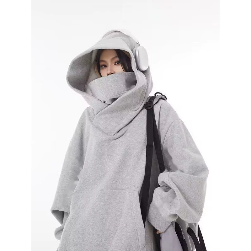 Американский прилив функциональная ветряная куртка с высоким воротником с капюшоном свитер для мужчин и женщин