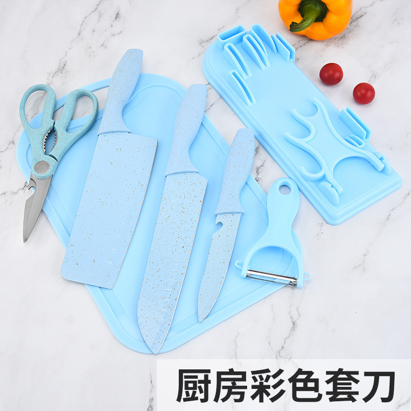 Fábrica al por mayor cuchillo de paja con cuchillo de mesa de cocina cuchillo de cocina caja