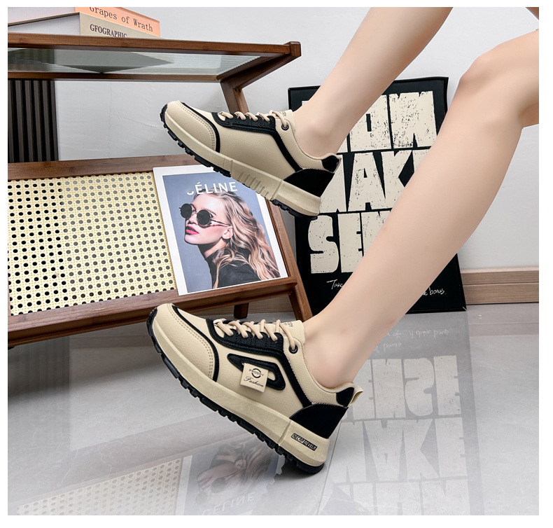 2023 Herbst Neue INS Koreanische Atmungsaktive Student Board Schuhe Dicke Sohle Casual Schuhe für Frauen_voghion.com
