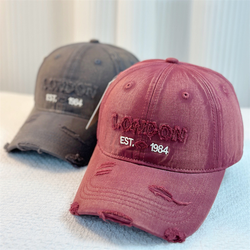 Primavera nueva cabeza grande vaquero lavar gorra de pato para niños blando sombrero de béisbol americano sombrero de moda masculino sombrero protector solar