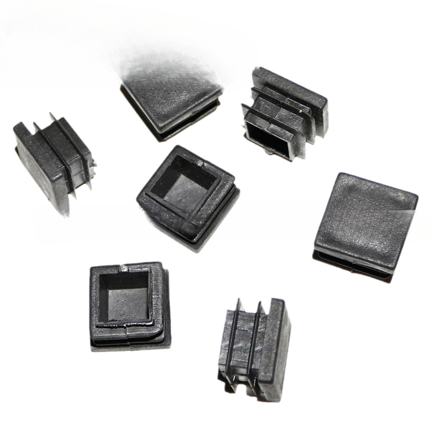 22X22方塑料管塞 22mm方形塑料脚塞 塑料方管堵头 塑料管堵 博X20