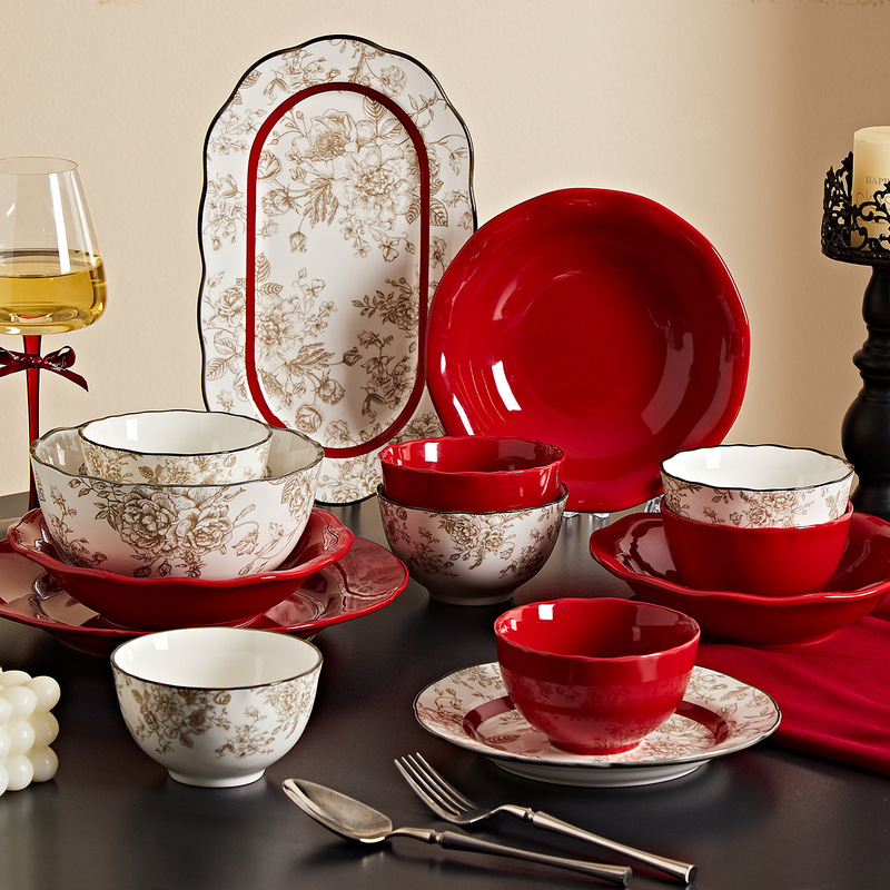 High-End 2026 New Bowl and Plate Set, Rice Bowl, Dowry, Wedding, Household, High-Quality Tableware, Housewarming, New Home Gift High-End 2026 New Bowl and Plate Set, Rice Bowl, Dowry, Wedding, Household, High-Quality Tableware, Housewarming, New Home Gift