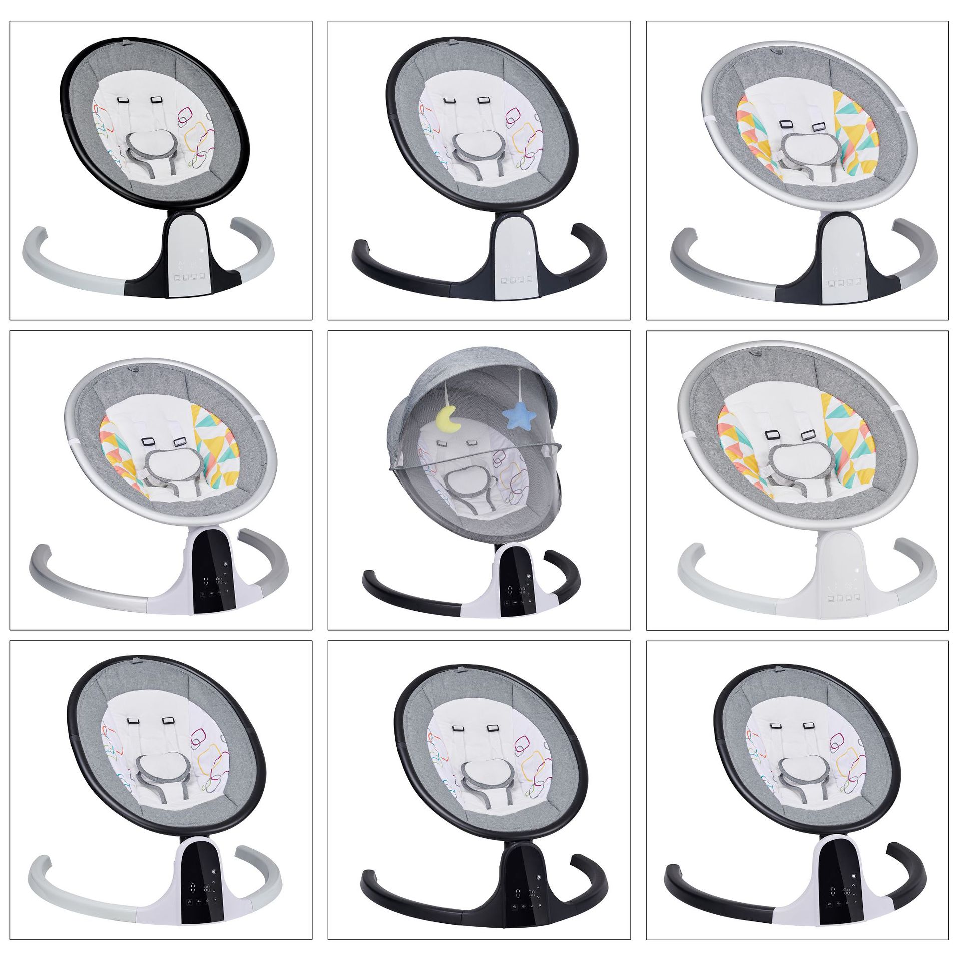Bebé mecedora eléctrica mecedora cama fuente suministro directo de fábrica cuna transfronteriza coaxial bebé dormir recién nacido comodidad silla cuna