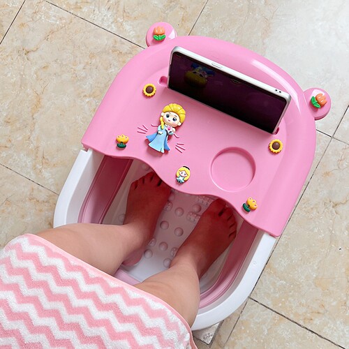 Children's special footbath bucket over the calf, foldable, portable, covered, baby home footbath for boys and girls