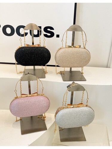 Dinner bag 2026 new bow banquet mini chain bag temperament simple women's one-shoulder cross-body bag