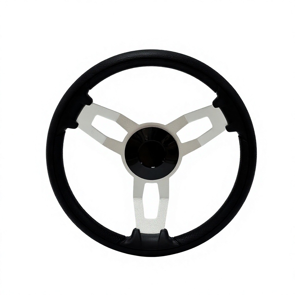 13.5inch Three-spoke stainless steel 304 foam soft grip ship steering wheel, yacht rudder wheel, marine steering wheel