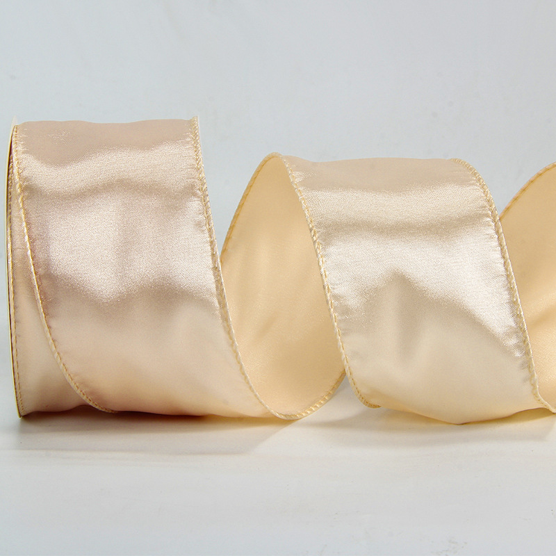 Satín transfronterizo con coronas de flores y arcos decoraciones navideñas cintas engrosadas fabricantes al por mayor