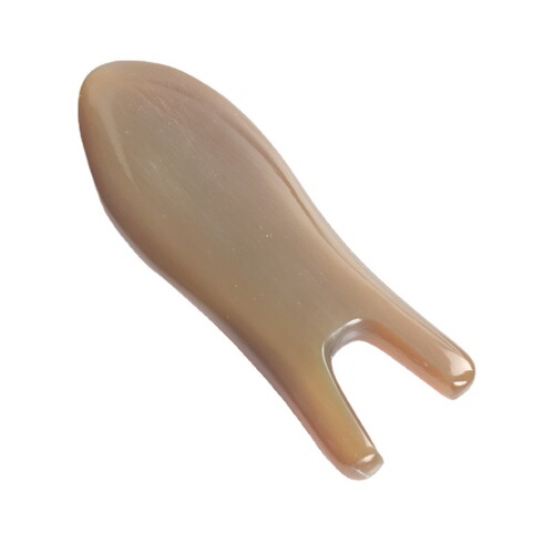 Ox horn eye scraper, natural small yellow horn, flat nose bridge massager, nose bridge and eye socket dual-purpose nose scraper