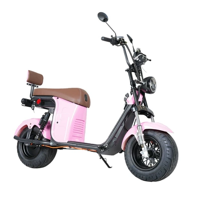 Brazil Harley Citycoco large wheel wide tire electric vehicle adult electric bicycle electric motorcycle battery vehicle manufacturer (Elektrikli motosikletlər) - pink