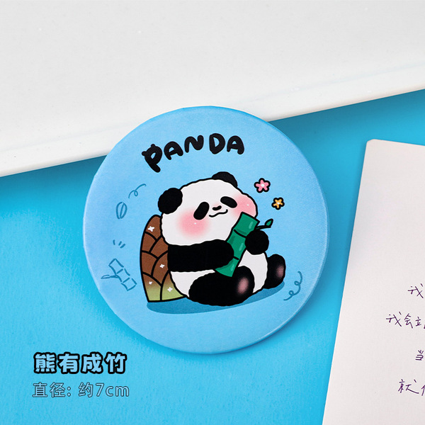 Cartoon cute handheld small mirror for students