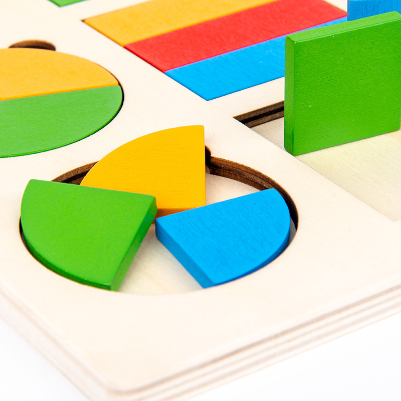 Weiweihu Montessori Tablero de clasificación de formas geométricas de educación temprana para niños