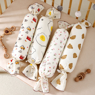 Candy Pillow Baby Class A Pure Cotton Asking Pillow Sleeping Pillow Washable Pillow Baby Newborn Side Sleeping Long Pillow