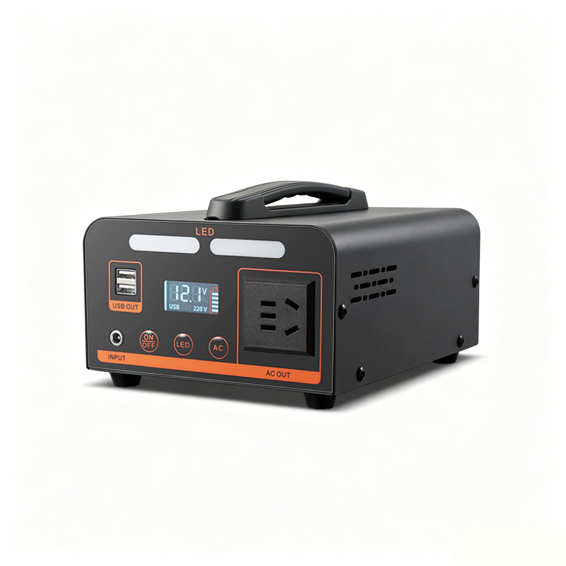 Fuente de alimentación móvil para exteriores, batería de gran capacidad de 220v, estilo portátil para acampar, puesto callejero, botella de fuente de alimentación de almacenamiento de energía para el hogar familiar image 7
