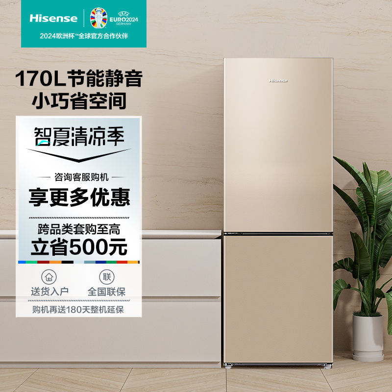 海信170升两门小型电冰箱家用冷藏冷冻节能低噪租房宿舍170VK1F
