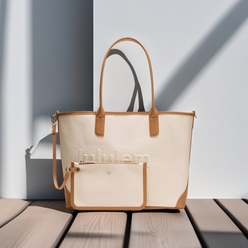 Foreign Trade Women's Bag Lululemon Canvas Tote Bag Canvas Bucket Bag Armpit Bag Satchel Crossbody Women's Bag