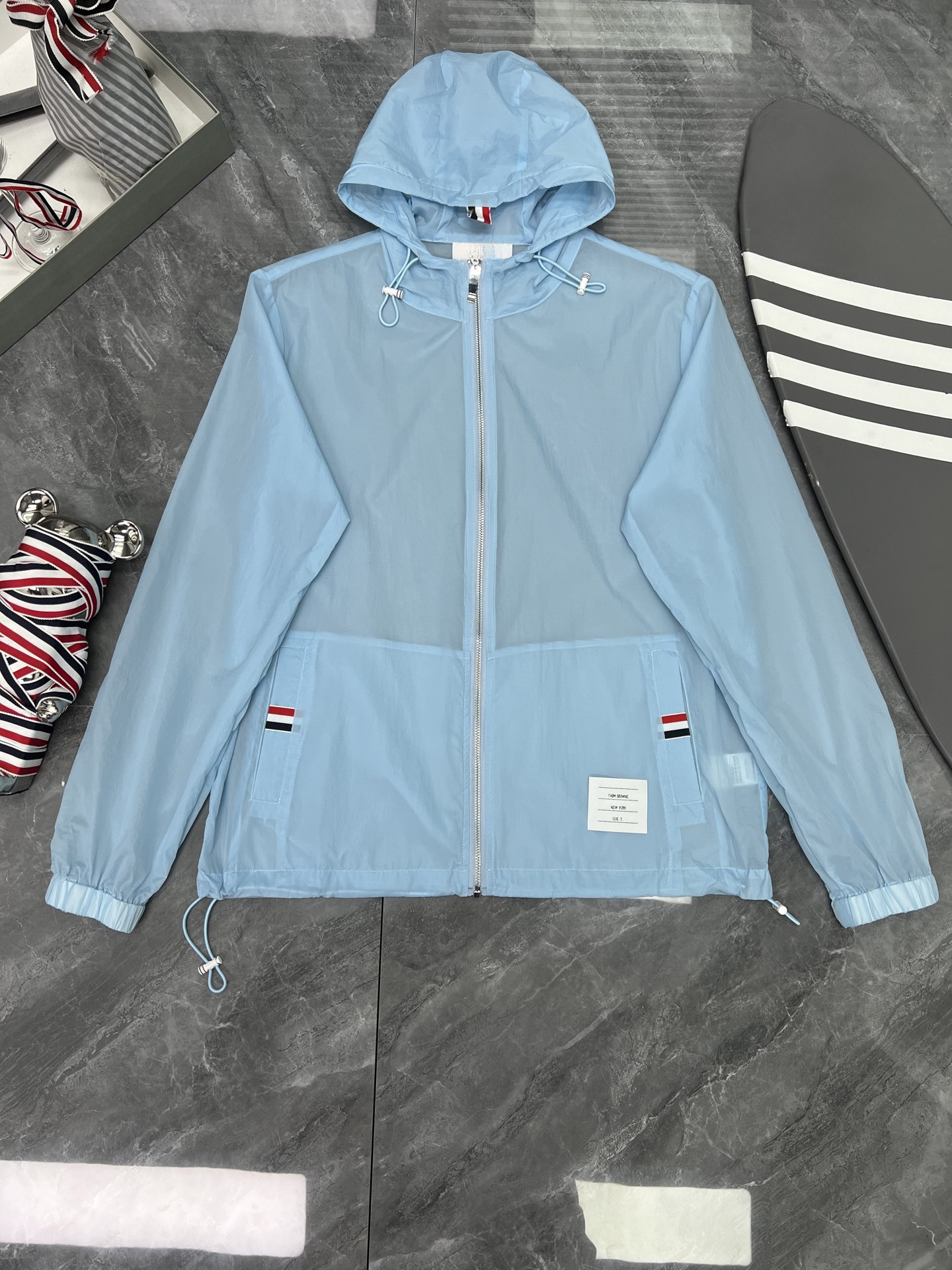 하늘색 자외선 차단 의류